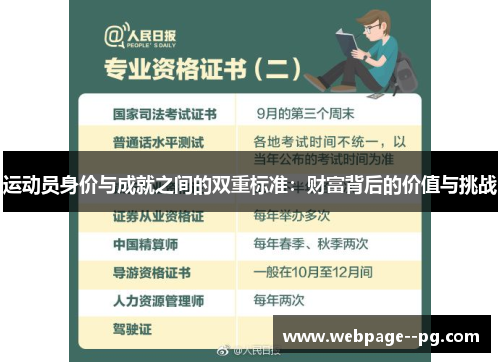 运动员身价与成就之间的双重标准：财富背后的价值与挑战